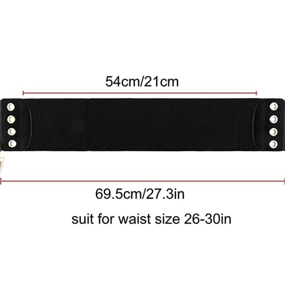 Women Wide Elastic Waist Belt Cinch Stretch main image 4